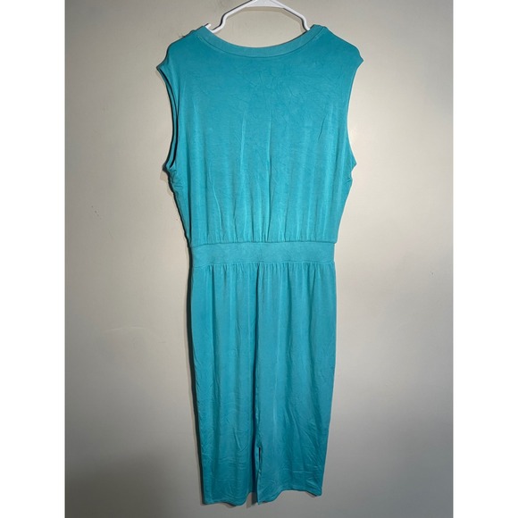 Athleta Santorini Cinch Midi Dress in  Blue Size Medium Athleisure Casual Errand - Picture 6 of 12